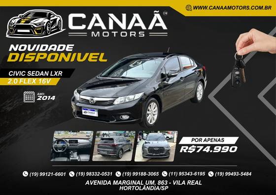 HONDA CIVIC 2.0 LXR 16V FLEX 4P AUTOMÁTICO